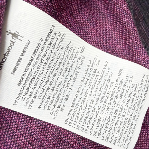 Smartwool Baselayer Womens 1/4 Zip Thermal Merino Size XS Purple Iris Floral NWT - Picture 10 of 11
